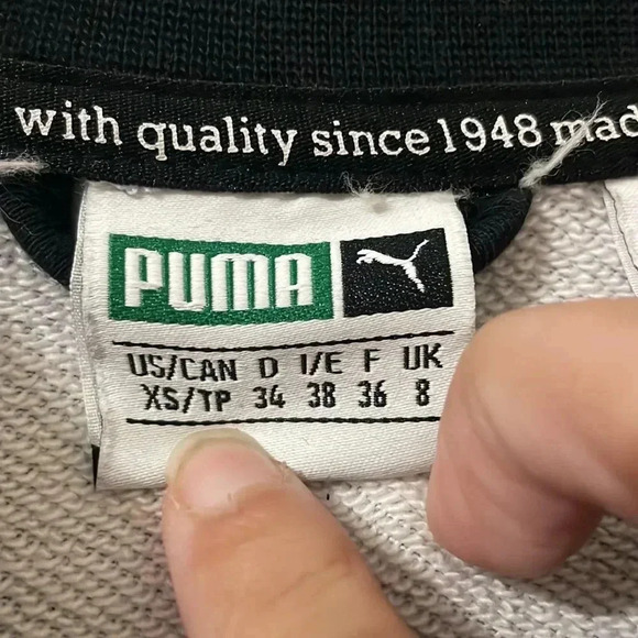 Puma Archive T7 Track Zip Up Track Jacket Black Purple Floral Sporty Women Sz XS - Picture 8 of 11